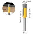 thumbnail image 1 of Bgsha 6mm Shank Carbide Straight Flush Trimming Router Bit 2 Bearing Milling Cutter, 1 of 9