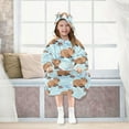 thumbnail image 7 of joogoo Wearable Blanket Cute Capybara Skiing Hoodie for Oversized Sherpa Hooded 3-14 YR M, 7 of 7
