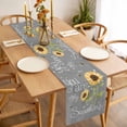 thumbnail image 3 of You Are My Sunshine Table Runner - 108 Inch Long, Kitchen Dining Table Runner Dresser Scarves, Yellow Sunflowers Cute Bees Heart Grey Farmhouse Decor for Coffee Tables Wedding Party Banquet, 3 of 8