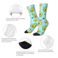 thumbnail image 4 of Balery Cartoon Avocado Calcetas Largas con Estampado para Hombre y Mujer – Suaves y Transpirables, Talla Única (US 5-11), 4 of 6