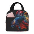 thumbnail image 1 of Easygdp Colorful Betta Fish Bolsa Térmica Premium - Tela Oxford Impermeable, Gran Capacidad, Bolsillo Frontal, Unisex para Trabajo, Escuela, Actividades al Aire Libre y Picnics, 1 of 8