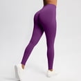 thumbnail image 3 of REALiKUN Hidden Scrunch Butt Workout Leggings for Women Seamless Mid Low Waist 25" Impact Yoga Pants, 3 of 8