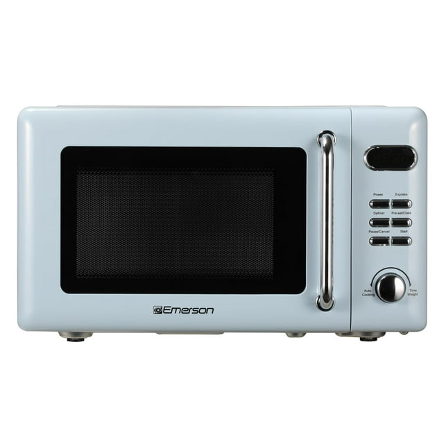Emerson Horno Microondas Retro de 0,7 cu ft y 700 W en Gabinete