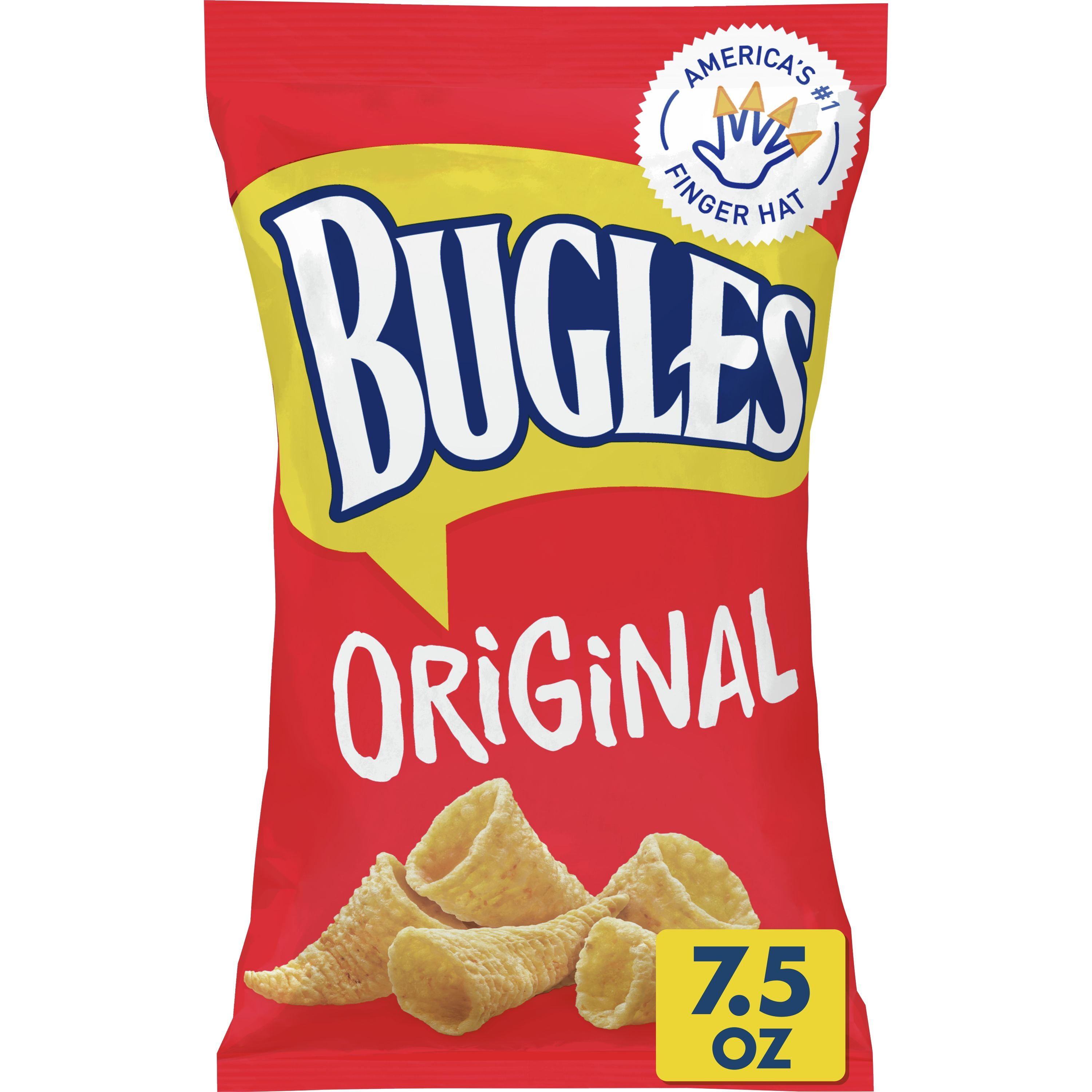 Bugles Crispy Corn Snacks, Original Flavor, Snack Bag, 7.5 oz