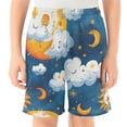 thumbnail image 2 of Cartoon Sky Pattern Athletic Shorts Breathable with Comfort Fit Drawstring Casual Sweatshorts X-Large, 2 of 9