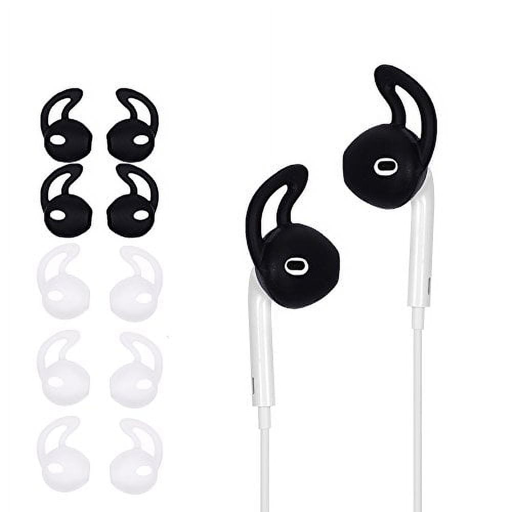 AirPods and EarPods Anti Slip Covers and Hooks Attachment for Apple iPhone Earphones Headphones Earbuds 2 Pairs Black Walmart