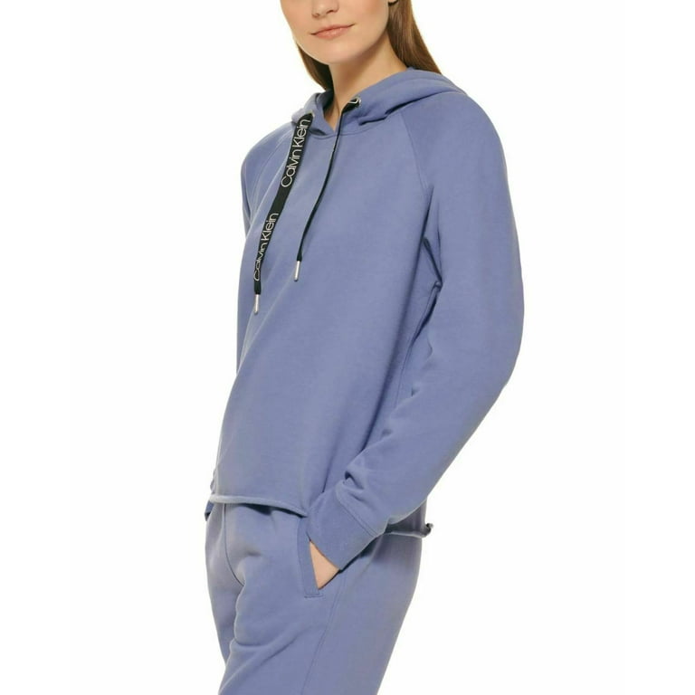 Calvin Klein Women's Cozy Relaxed Fit Fleece Logo Hoodie (Dusk, S) 