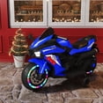 thumbnail image 3 of Werseon Kids Motorcycle, Ride on Motorcycle Toys Electric Motorcycle with LED Lights, 12V Motorcycle for 3-6 Year Kids, Blue, 3 of 15