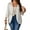 White, variant on Cuteduck Women's Plus Size Cardigan 3/4 Sleeve Casual Open Front Light Cardigan 1X-4X