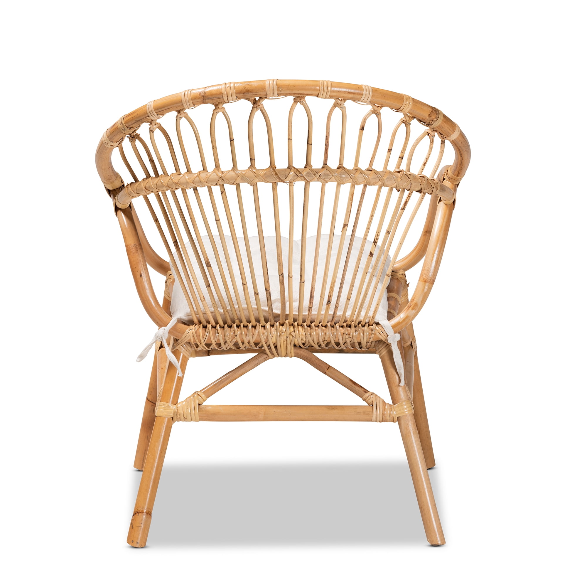 bali & pari Benicia Rattan BOHO Dining Chair, Natural Brown