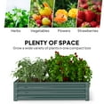 thumbnail image 4 of Outsunny 4' x 4' x 1' Galvanized Raised Garden Bed, Dark Green, 4 of 10