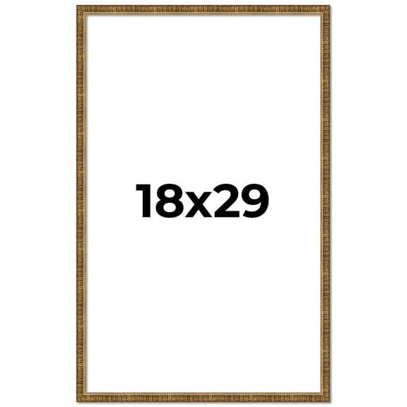 18x29 Frame Gold Picture Frame - Complete Modern Photo Frame Includes UV Acrylic Shatter Guard