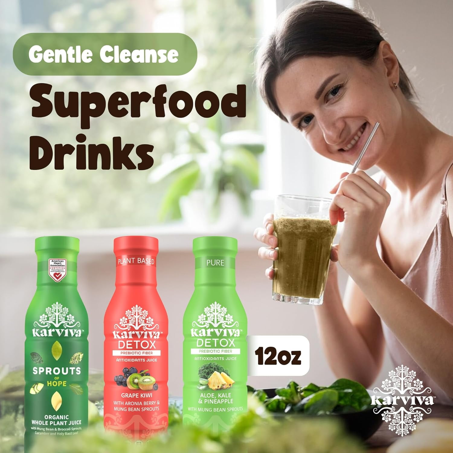 Karviva Sprouts Juice, 12 Fl oz (6-Count)