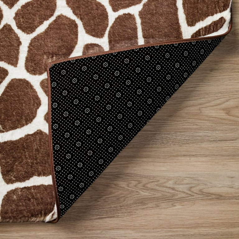 8' x 10' Brown Animal Print Shag Non Skid Area Rug 8' x 10' Brown Animal Print Shag Non Skid Area Rug