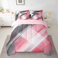 thumbnail image 2 of Castle Fairy Abstract Stripes 7-Piece Twin Bedding Sets for Teenagers,Geometric Lines Bedding Comforter Set,Rustic Vintage Breathable Sheet Sets,Ultra Soft Home Decor, 2 of 8