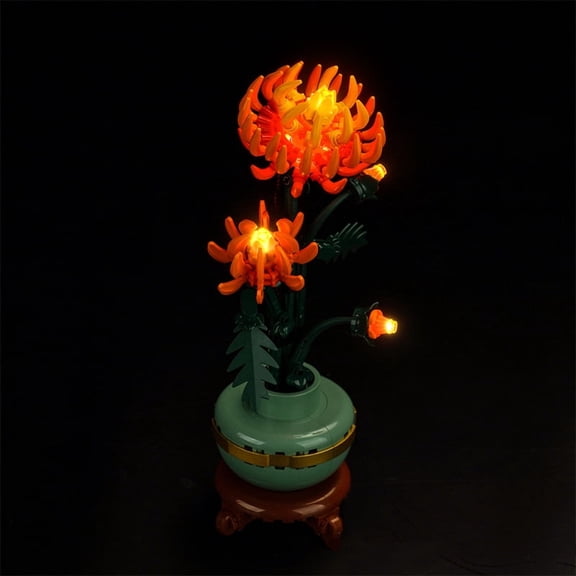 LED Light Compatible with Legos 10368 Building Set, LED Light Kit for Legos 10368 Golden chrysanthemum Artificial Flower Building Toy, Only Decoration Lights, No Building Model Kit