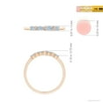 thumbnail image 4 of ANGARA Natural Half Eternity Seven Stone Aquamarine and Diamond Wedding Ring in 14K Rose Gold for Women (Size-2mm) | March Birthstone, Anniversary, Jewelry Gift for Women | Natural Aquamarine Ring, 4 of 9
