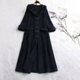 thumbnail image 2 of Jalioing Fall Winter Thermal Sweater for Women Double-Faced Fleece Solid Color Hooded Long Coats with Pockets (3X-Large, Navy), 2 of 7