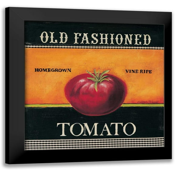 Poloson, Kimberly 12x12 Black Modern Framed Museum Art Print Titled - Old Fashioned Tomato