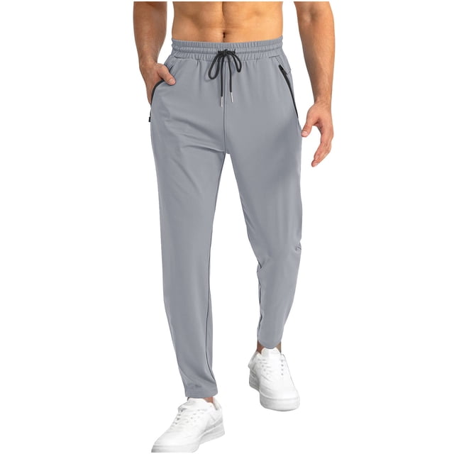WRKEKC Casual Pants for Men Spring Winter Drawstring Fashion Casual Sport Pants Solid Color for Leisure Activities