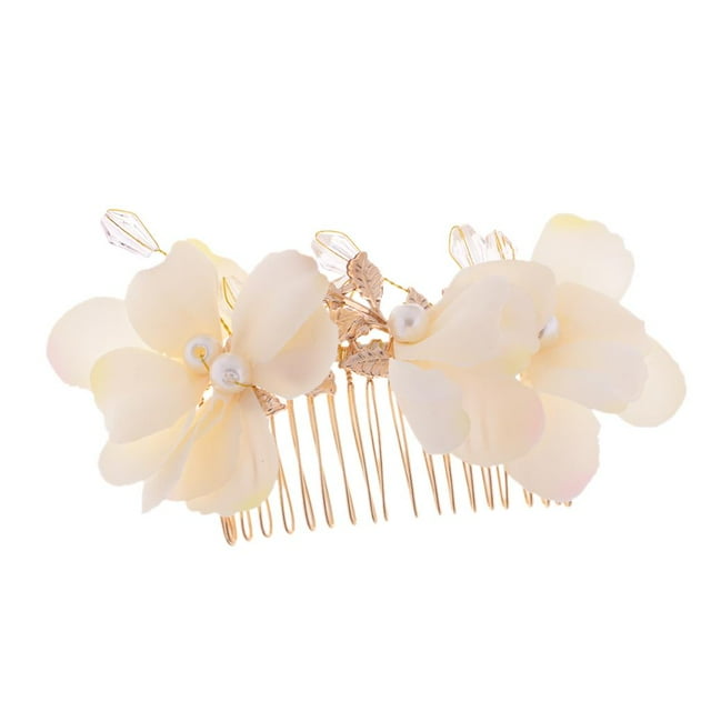 Nupcial De La Boda De Cristal De Flores Perlas De La Cinta De La Cinta De Accesorios Para El Cabello Zulema Pin de pelo de la perla
