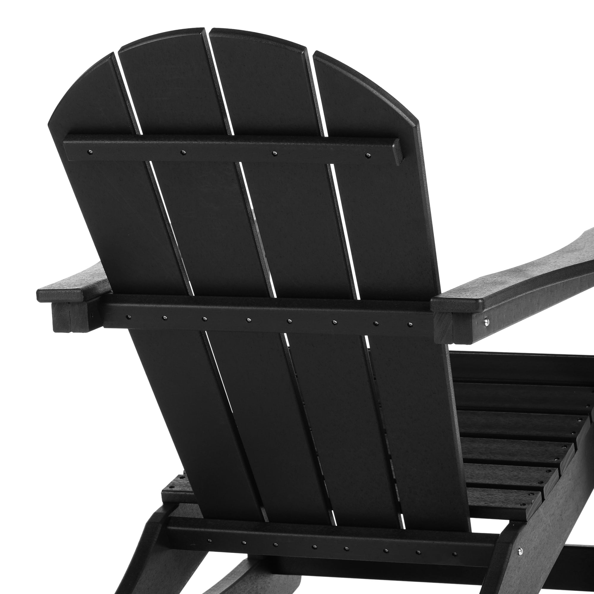 WestinTrends Malibu Outdoor Patio Porch Rocking Adirondack Chair (Set of 2), Black