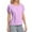 New/Purple, variant on Otvok 2025 New Womens V-Neck Short-Sleeved Loose Shirt Solid Color Tops