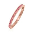 thumbnail image 3 of Ross-Simons 0.40 ct. t.w. Pink Sapphire Eternity Band in 18kt Gold Over Sterling, Women's, Adult, 3 of 5