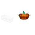 thumbnail image 1 of Lipstore Plat à Bonbons en Verre Citrouille Couvercle en Forme de Bol Pot à Biscuits Orange Service, 1 of 8