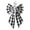 Black and White, variant on Large Plush Bow – Tree Topper, Wreath Sash & Room Decor 9.8"x7", Fade-Resistant Soft Fabric for Birthday, Wedding, Themed Party, Wall Art, Door Swag, Farmhouse Country Decor, Black White, By Harlik