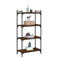 thumbnail image 3 of vidaXL Modern 4 Shelf Bookcase Storage Bookshelf Display Cabinet Brown Engineered Wood 47.2 in H x 23.6 in L x 11.8 in W, 3 of 9