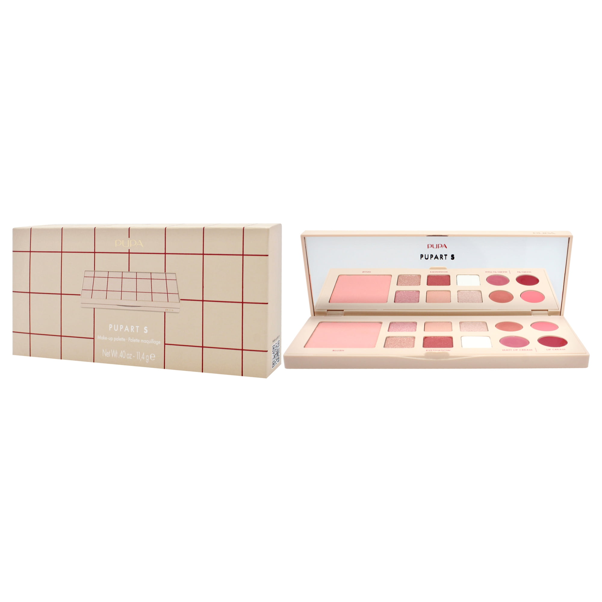 Pupa Milano Pupart S Make-Up Palette, Girls Makeup Kit, 001 Nude, 0.4 oz