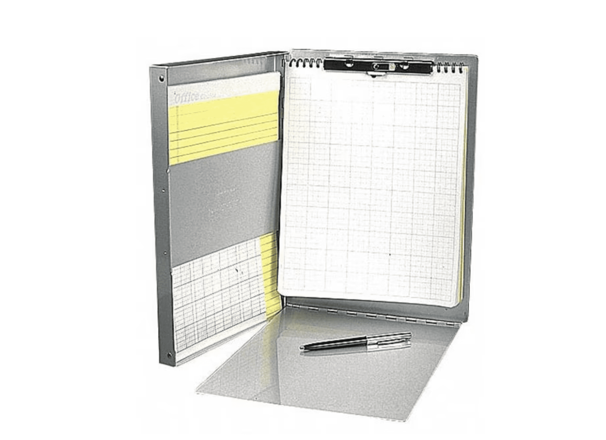 5-2/3" x 9-1/2" Storage Clipboard 3/8", Silver
