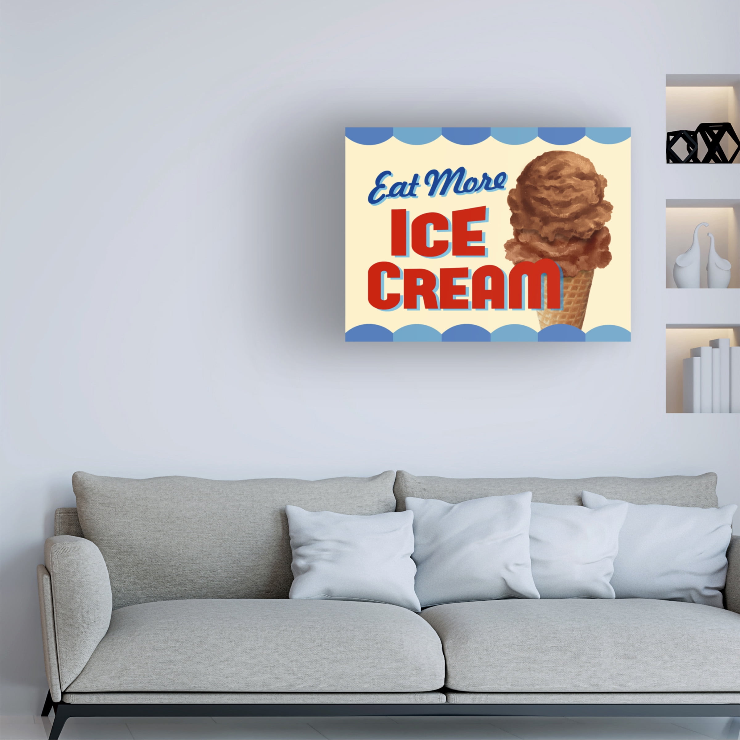RetroPlanet 'Eat More Ice Cream 2' Canvas Art