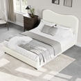 thumbnail image 4 of Qinaqin Senfot Boucle Cama Frame con Upholstered cm de Alturaeadboard Suave Low Profile Robusto Platform Rounded Corners Profundidadsign; Resistente Profundidad Madera Slats Noise, 4 of 7
