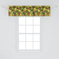thumbnail image 2 of Ambesonne Tropical Valance Pack of 2, Exotic Monstera Leaves Art, 54"X12", Mustard Green Magenta, 2 of 4