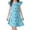 Sky Blue, variant on WAYUTE Girls Flutter Sleeve Dresses Moon Star Print A Line Dress Nightgown for Toddler Kids Summer Soft Breathable Home Outfit Casual Holiday,Sky Blue,Size 4-5 Y