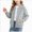 A87-Grey, variant on 14-15 Years Toddler Girls Full Zip Jacket Mock Neck Solid Color Pocket