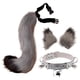 thumbnail image 2 of de disfraz de diadema de de zorro sintética, horquil de Halloween, vestido elegante, , Unisex, y gris Baoblaze Traje de juego de cosplay, 2 of 3