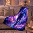 thumbnail image 6 of Mystical Cosmic Cat Swirling Nebula Gateway Art Magical, Mystical Pet Portrait Pattern, Warm Flannel Blanket for Living Room and Bedroom, Cat Lovers Just Because Gift, Pet Lover Home Decor, 6 of 9
