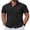 Black, variant on COOFANDY Men' Button Down Shirts Short Sleeve Shirts for Men Linen Textured Cotton Shirt
