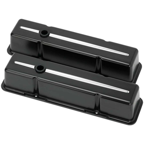 BILLET SPECIALTIES 95224 Valve Covers SBC Tall Valve Covers Black