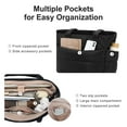 thumbnail image 4 of Women's Work Tote Bag, Large Capacity Waterproof Puffer Shoulder Bag, Multi-compartment Design, Suitable for Work, Shopping, Traveling, Etc, Black, 4 of 7