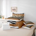 thumbnail image 6 of Feelyou Brown Leopard Print Comforter Set 7pcs, Zebra Cheetah Wildlife Queen Bedding Sets, 6 of 8
