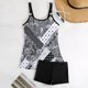thumbnail image 4 of WILLBEST Trajes de Baño Mujer Completo Conjunto de Traje de Baño Tankini Con Estampado Floral Para Mujer Traje de Baño de Bikini de Cintura Alta Con Falda Para Actividades Acuáticas de Verano, 4 of 8