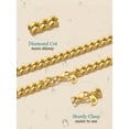 thumbnail image 6 of FaithHeart Cuban Link Chain Necklace for Men Stainless Steel Gold Plated Jewelry Gift with Card To My Husband Birthday Anniversary Valentine's Day Christmas 7mm 20", 6 of 10