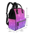 thumbnail image 2 of Pofeuu Pink Purple Glitter Print Diaper Bag Backpack, Multifunction Travel Pack Maternity Baby Changing Bags, Large Capacity, Waterproof, 2 of 6
