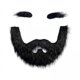 thumbnail image 1 of Bigote falso,Juego de bigotes falsos autoadhesivos Bigotes novedosos,Barbas postizas Cejas Bigotes postizos Pegar,Suministros para fiestas de disfraces de cosplay de Halloween, 1 of 8