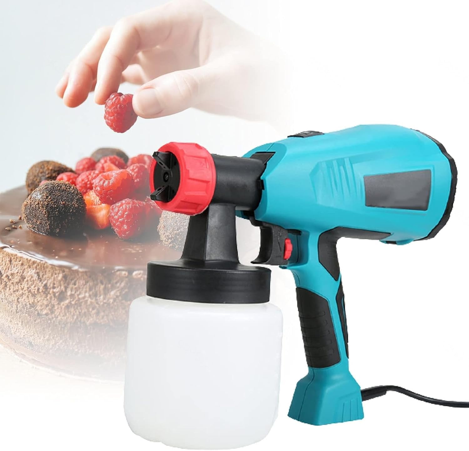 Airbrush Machine for Cakes, 400W Electric Cake Chocolate Spray Gun, Handheld Latex Paint Spray Gun Baking Sprayer for Cake, Chocolate Decoration