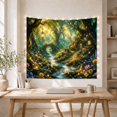 thumbnail image 5 of Magical Forest with Winding Stream Through Enchanted Woods Dreamy Fantasy for Nature Lovers Fantasy Forest Decor Housewarming Gift Tapestry Wall Hanging for Bedroom, Living Room and Dorm, 5 of 7